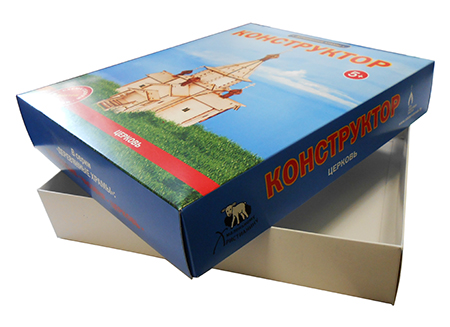 коробка картонная с полноцветной печатью для детского конструктора